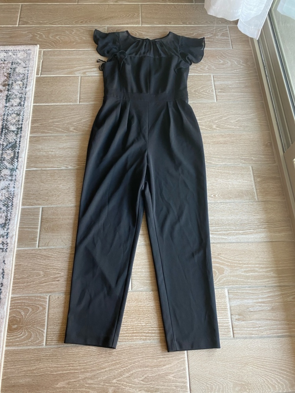 Harper Rose Black Ruffle-Sleeve Jumpsuit